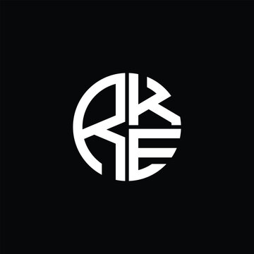 RKE logo RKE icon RKE monogram RKE letter minimalist Circle flat Unique modern abstract logo design.