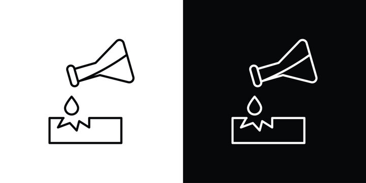 Corrosive substance icon vector for web, computer and mobile app