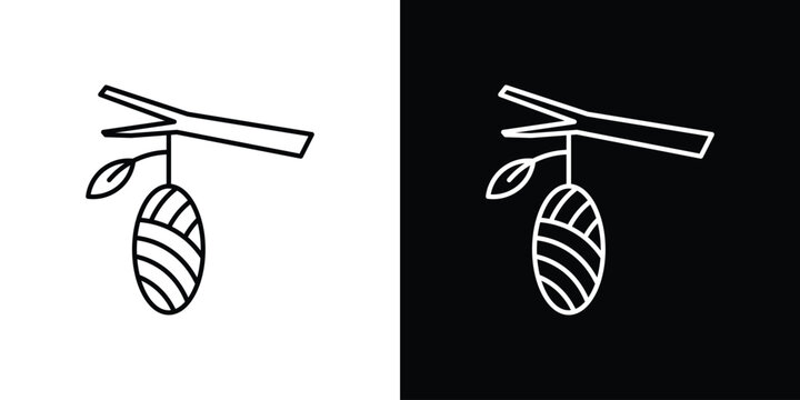 Cocoon icon vector for web, computer and mobile app