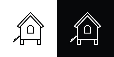 Chicken coop icon vector for web, computer and mobile app © Xevier