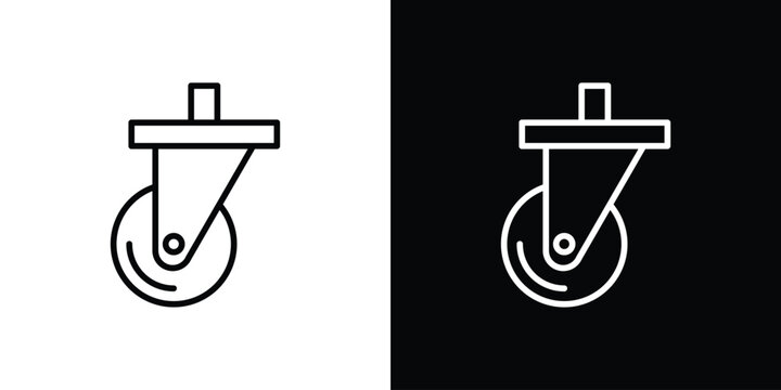 Cart trolley wheel icon vector for web, computer and mobile app