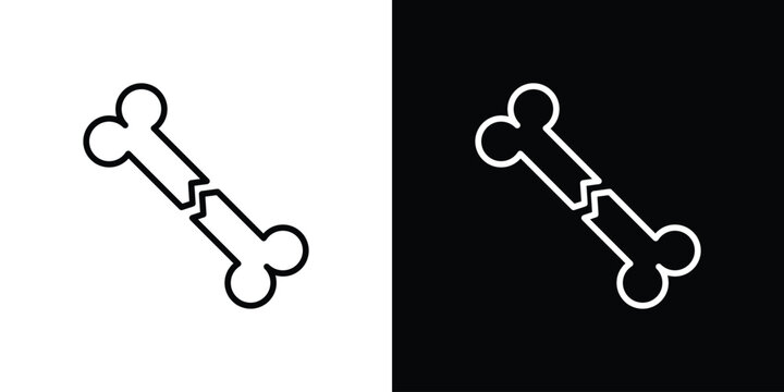 Broken bone icon vector for web, computer and mobile app