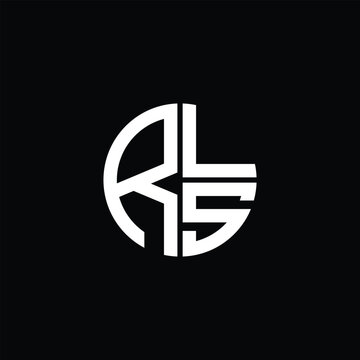 RLS logo RLS icon RLS monogram RLS letter minimalist Circle flat Unique modern abstract logo design.