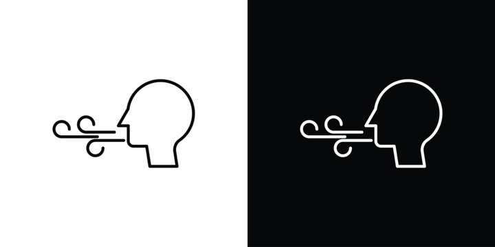 Breath icon vector for web, computer and mobile app