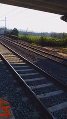 railway tracks in the distance