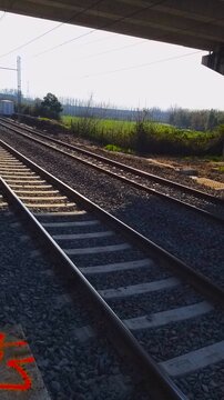 railway tracks in the distance