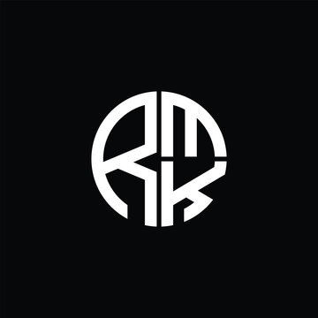 RMK logo RMK icon RMK monogram RMK letter minimalist Circle flat Unique modern abstract logo design.