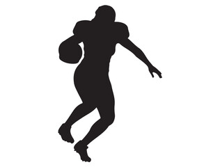 FEMALE AMERICAN FOOTBALL PLAYER SILHOUETTE
