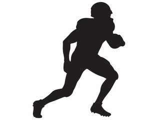 FEMALE AMERICAN FOOTBALL PLAYER SILHOUETTE