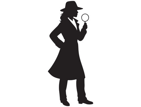 FEMALE DETECTIVE SILHOUETTE