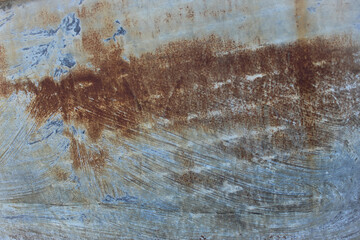 old paint brush marks on rusted concrete surface abstract grunge background with copy space