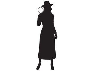 FEMALE DETECTIVE SILHOUETTE