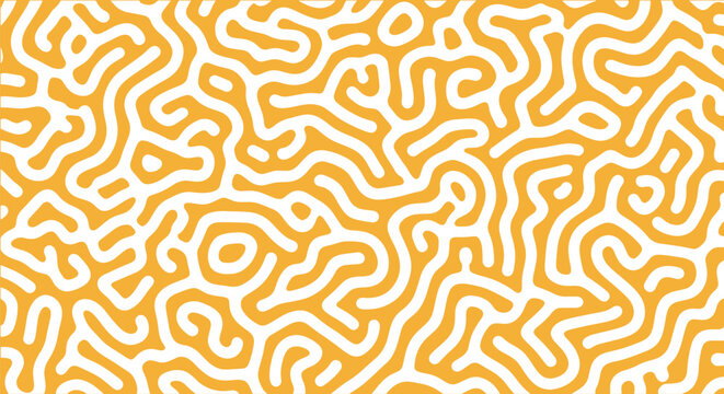 Orange irregular organic lines seamless pattern background