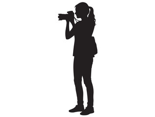 FEMALE PHOTOGRAPHER SILHOUETTE