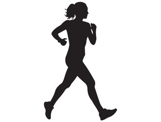 FEMALE RUNNING SILHOUETTE