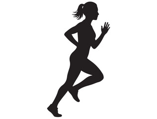 FEMALE RUNNING SILHOUETTE