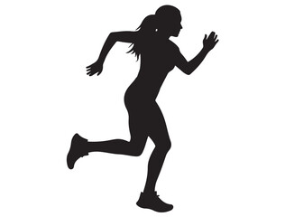 FEMALE RUNNING SILHOUETTE