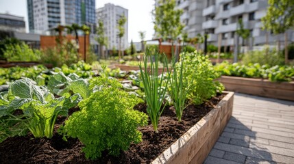 Raised Vegetable Garden Beds in Urban Environment