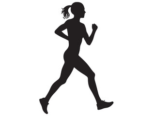 FEMALE RUNNING SILHOUETTE