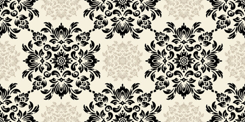 Abstract floral decorative damask style, seamless royal pattern, ethnic oriental pattern tradition. baroque background for design, porcelain, ceramic, tile, texture, wall, paper, fabric