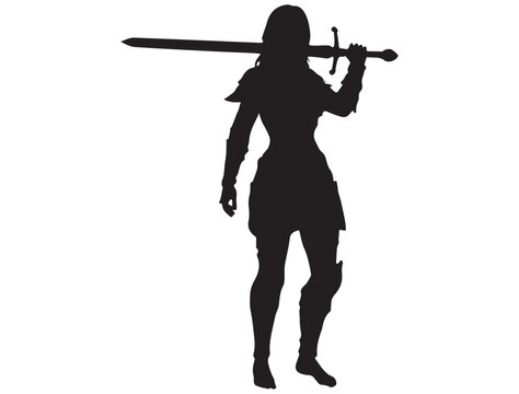 FEMALE WARRIORS SILHOUETTE