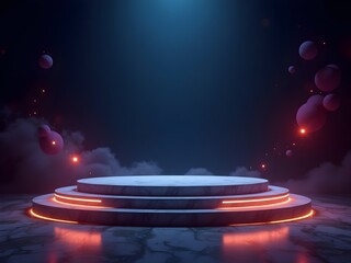 Eco-Themed Product Display Podium