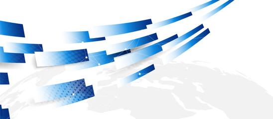 Abstract blue and white rectangle line background with futuristic concept background. Geometric stripe line design for banner, brochure, poster, cover, website, and header