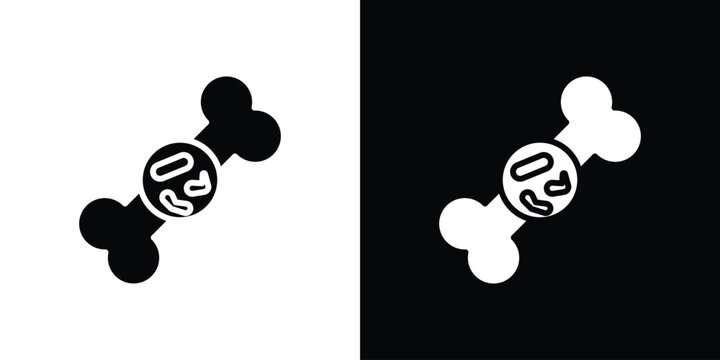 Multiple myeloma icon collection - vector outline and silhouette