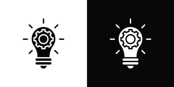 Implementation icon collection - vector outline and silhouette