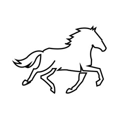 horse silhouette icon design template	
