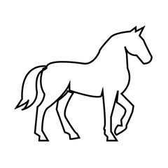 horse silhouette icon design template	
