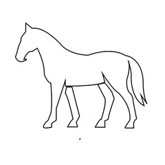 horse silhouette icon design template	