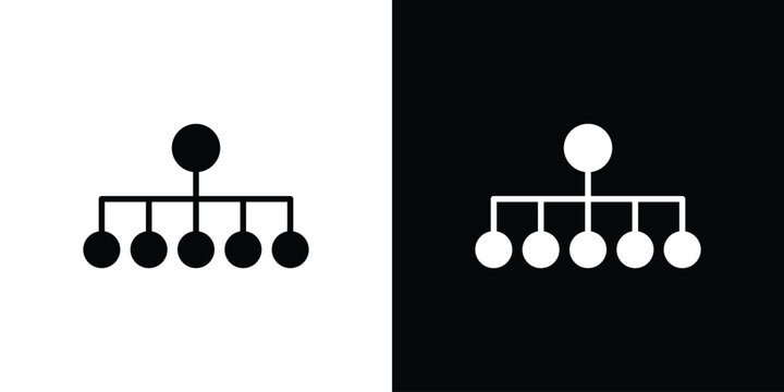 classification icon collection - vector outline and silhouette