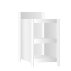 product placement mockup stacking shelves