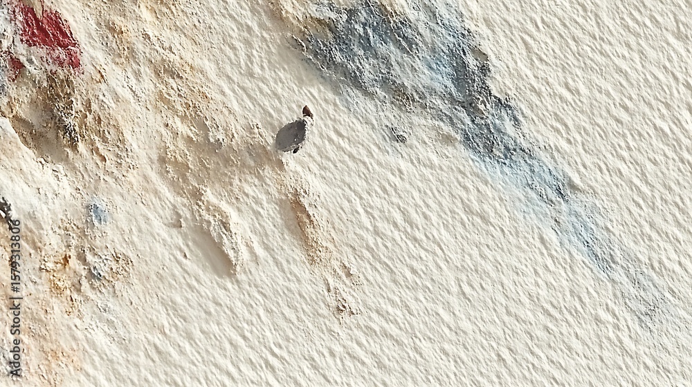 Fototapete artistic rendering of a sea turtle navigating abstract landscape with textures, colors and