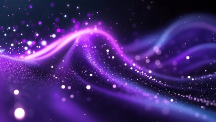 Fototapeta premium High-Contrast Particle Landscape with Electric Colors and Soft Glow 