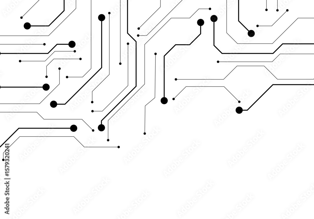 Aufkleber abstract futuristic circuit board illustration, circuit board with various technology elements. circ