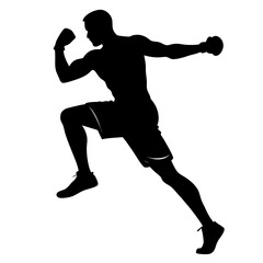 silhouette of a man running