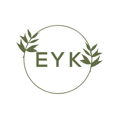 EYK Letter Initial Logo Design Template Vector Illustration