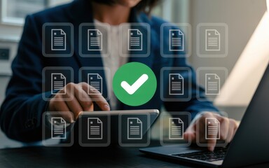 Digital Document Approval Process Streamlining workflow with Digital Verification and Efficiency in Office Setting