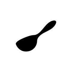 Ice cream scoop silhouette vector flat illustration design.