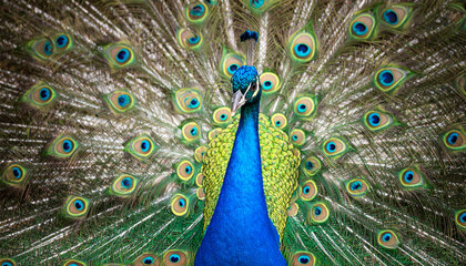 Fototapeta premium When the peacock is spreading its beautiful wings