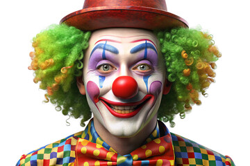 Beautiful, trending and realistic Clown with white background