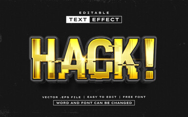 Hack 3D editable text effect style