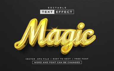 Magic 3D editable text effect style