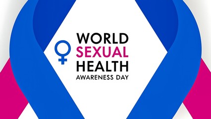 World sexual health awareness day text with colorful abstract background

