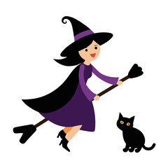 witch with broom