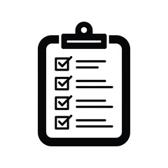 Clipboard with a completed checklist and four checked items