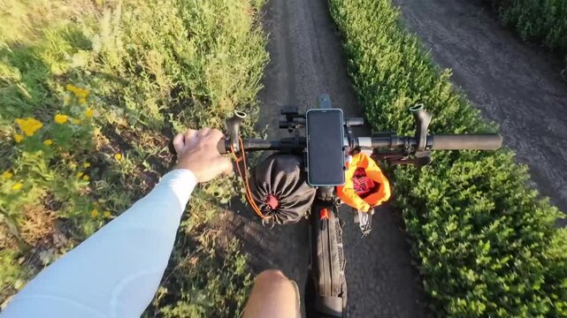 cycling in nature in wild places, bikepacking	
