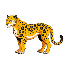 cheetah cartoon isolated on white